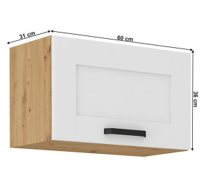 LULA artisan/biela GU60/36 horná výklopná kuchynská skrinka v šírke 60 cm a výške 36 cm