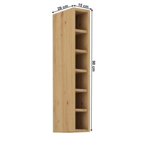 LULA artisan G15/90-OTV horná kuchynská skrinka 15 cm s výškou 90 cm