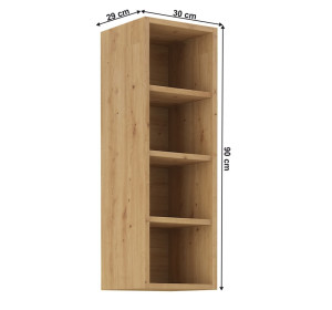 LULA artisan G30/90-OTV horná kuchynská skrinka 30 cm s výškou 90 cm
