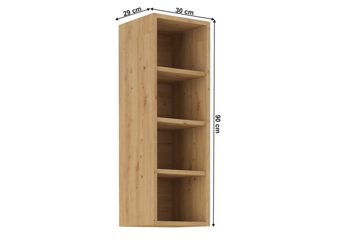 LULA artisan G30/90-OTV horná kuchynská skrinka 30 cm s výškou 90 cm