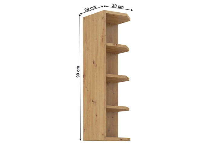 LULA artisan G30/90-ZAK horná ukončovacia kuchynská skrinka 30 cm s výškou 90 cm