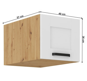 LULA artisan/biela G40/36NAG nadstavec na potravinové skrine v šírke 40 cm a výške 36 cm