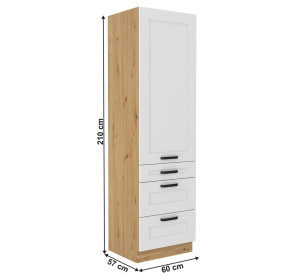 LULA artisan/biela DKS60 vysoká kuchynská potravinová skriňa 60 cm LULA artisan/biela DKS60 vysoká kuchynská potravinová skriňa 60 cm