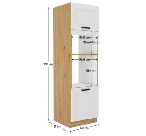 LULA artisan/biela DPM60 vysoká skriňa na vstavanú rúru a mikrovlnku 60 cm LULA artisan/biela DPM60 vysoká skriňa na vstavanú rúru a mikrovlnku 60 cm