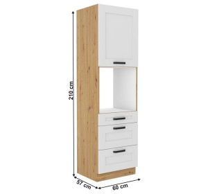 LULA artisan/biela DPS60 vysoká kuchynská skriňa na vstavanú rúru 60 cm LULA artisan/biela DPS60 vysoká kuchynská skriňa na vstavanú rúru 60 cm
