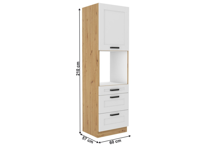 LULA artisan/biela DPS60 vysoká kuchynská skriňa na vstavanú rúru 60 cm LULA artisan/biela DPS60 vysoká kuchynská skriňa na vstavanú rúru 60 cm