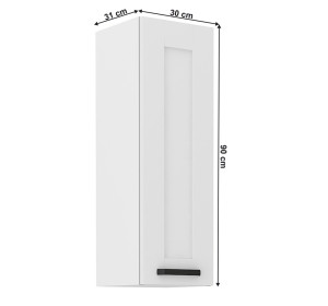 LULA biela G30/90 horná kuchynská skrinka 30 cm s výškou 90 cm