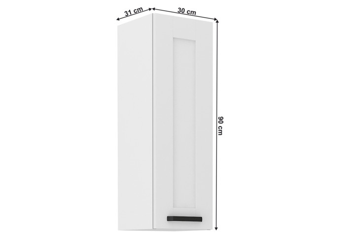 LULA biela G30/90 horná kuchynská skrinka 30 cm s výškou 90 cm