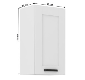 LULA biela G40/72 horná kuchynská skrinka 40 cm