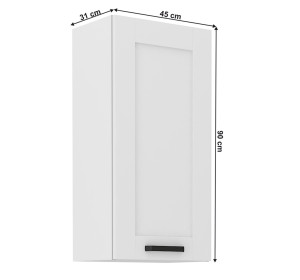 LULA biela G45/90 horná kuchynská skrinka 45 cm s výškou 90 cm