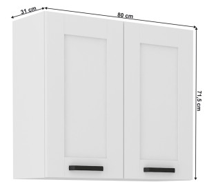 LULA biela G80/72 horná kuchynská skrinka 80 cm