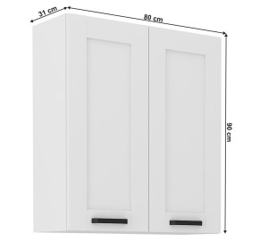 LULA biela G80/90 horná kuchynská skrinka 80 cm s výškou 90 cm