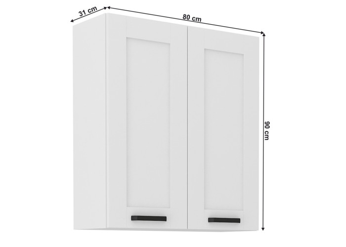 LULA biela G80/90 horná kuchynská skrinka 80 cm s výškou 90 cm