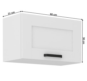 LULA biela GU60/36 horná výklopná kuchynská skrinka v šírke 60 cm a výške 36 cm