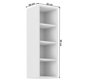 LULA biela G30/90-OTV horná kuchynská skrinka 30 cm s výškou 90 cm