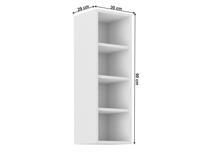 LULA biela G30/90-OTV horná kuchynská skrinka 30 cm s výškou 90 cm