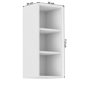 LULA biela G30/72-OTV horná kuchynská skrinka 30 cm