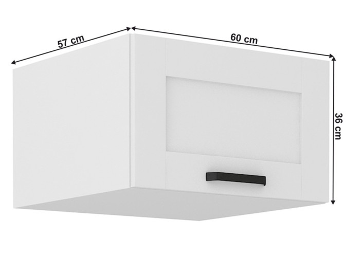 LULA biela G60/36NAG nadstavec na potravinové skrine v šírke 60 cm a výške 36 cm