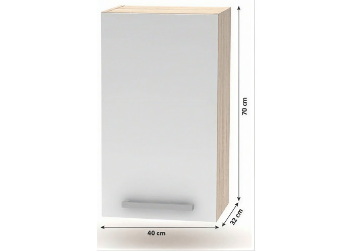 NOVA PLUS NOPL-005-0H dub sonoma/biela, horná skrinka v šírke 40 cm NOVA PLUS NOPL-005-0H dub sonoma/biela, horná skrinka v šírke 40 cm
