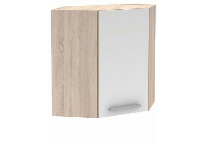 NOVA PLUS NOPL-013-RH dub sonoma/biela, horná rohová skrinka v šírke 60x60 cm NOVA PLUS NOPL-013-RH dub sonoma/biela, horná rohová skrinka v šírke 60x60 cm