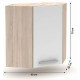 NOVA PLUS NOPL-013-RH dub sonoma/biela, horná rohová skrinka v šírke 60x60 cm NOVA PLUS NOPL-013-RH dub sonoma/biela, horná rohová skrinka v šírke 60x60 cm