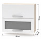 NOVA PLUS NOPL-016-VH dub sonoma/biela, horná výklopná skrinka so sklom v šírke 80 cm NOVA PLUS NOPL-016-VH dub sonoma/biela, horná výklopná skrinka so sklom v šírke 80 cm