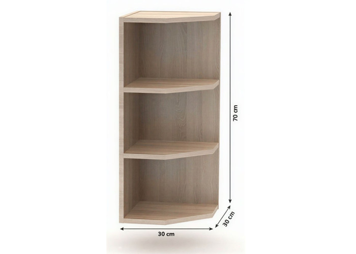 NOVA PLUS NOPL-003-0H dub sonoma, horné rohové ukončenie v šírke 30 cm NOVA PLUS NOPL-003-0H dub sonoma, horné rohové ukončenie v šírke 30 cm