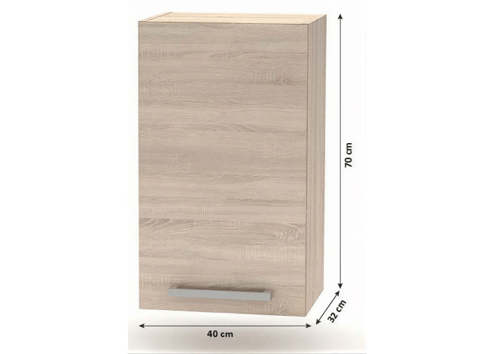 NOVA PLUS NOPL-005-0H dub sonoma, horná skrinka v šírke 40 cm NOVA PLUS NOPL-005-0H dub sonoma, horná skrinka v šírke 40 cm