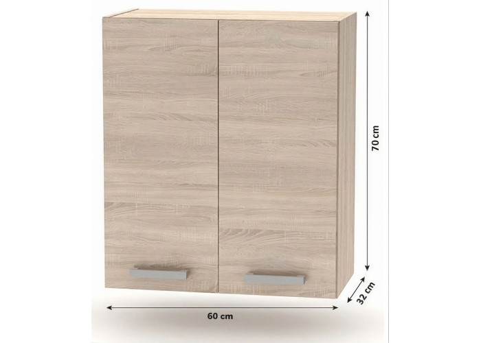 NOVA PLUS NOPL-007-0H dub sonoma, horná skrinka v šírke 60 cm NOVA PLUS NOPL-007-0H dub sonoma, horná skrinka v šírke 60 cm