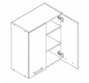 NOVA PLUS NOPL-007-0H dub sonoma, horná skrinka v šírke 60 cm