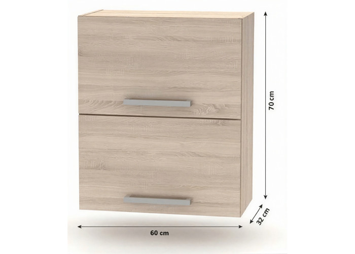 NOVA PLUS NOPL-008-VH dub sonoma, horná výklopná skrinka v šírke 60 cm NOVA PLUS NOPL-008-VH dub sonoma, horná výklopná skrinka v šírke 60 cm