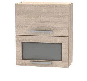 NOVA PLUS NOPL-009-VH dub sonoma, horná výklopná skrinka so sklom v šírke 60 cm