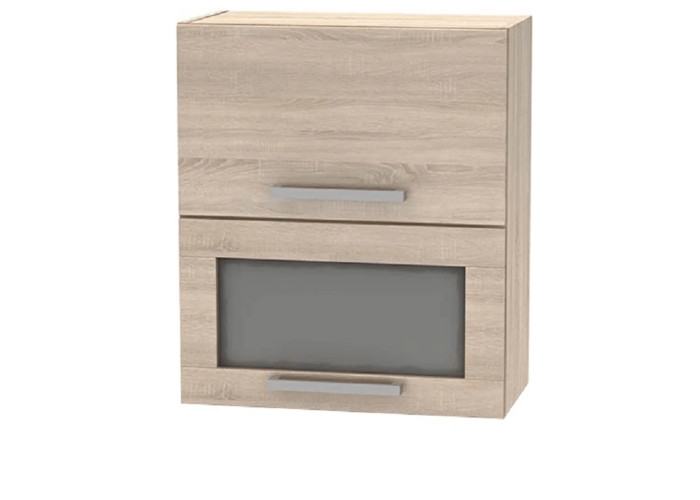 NOVA PLUS NOPL-009-VH dub sonoma, horná výklopná skrinka so sklom v šírke 60 cm NOVA PLUS NOPL-009-VH dub sonoma, horná výklopná skrinka so sklom v šírke 60 cm