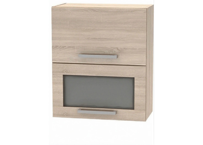 NOVA PLUS NOPL-009-VH dub sonoma, horná výklopná skrinka so sklom v šírke 60 cm NOVA PLUS NOPL-009-VH dub sonoma, horná výklopná skrinka so sklom v šírke 60 cm