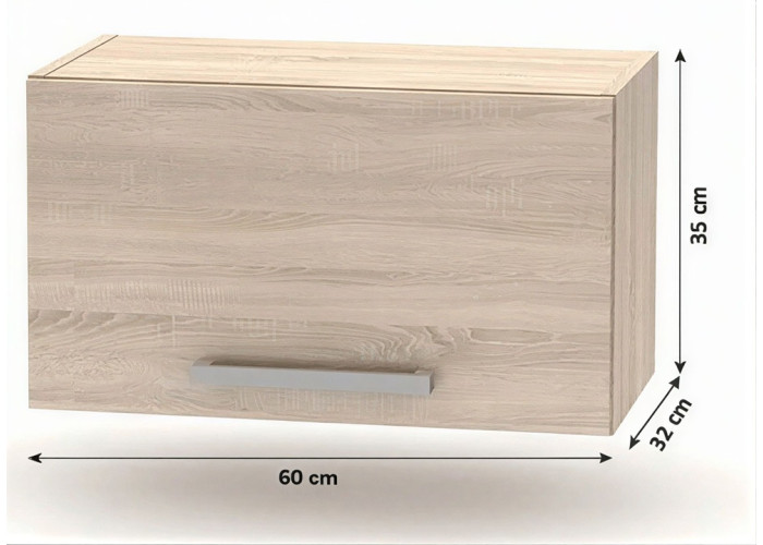 NOVA PLUS NOPL-011-VH dub sonoma, horná výklopná skrinka v šírke 60 cm NOVA PLUS NOPL-011-VH dub sonoma, horná výklopná skrinka v šírke 60 cm