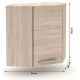 NOVA PLUS NOPL-013-RH dub sonoma, horná rohová skrinka v šírke 60x60 cm NOVA PLUS NOPL-013-RH dub sonoma, horná rohová skrinka v šírke 60x60 cm