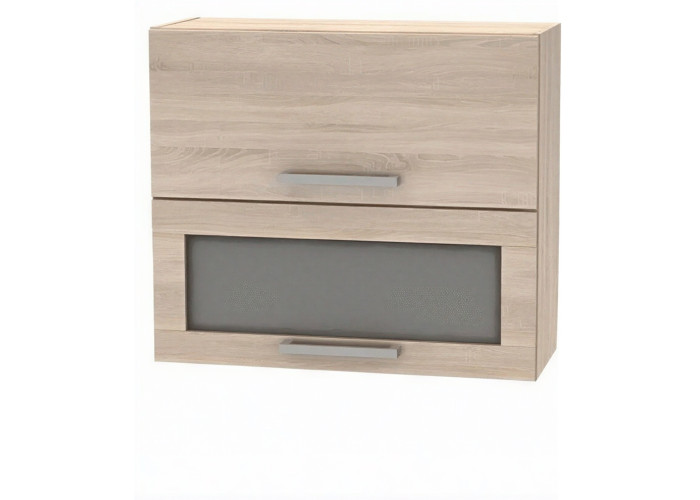 NOVA PLUS NOPL-016-VH dub sonoma, horná výklopná skrinka so sklom v šírke 80 cm NOVA PLUS NOPL-016-VH dub sonoma, horná výklopná skrinka so sklom v šírke 80 cm