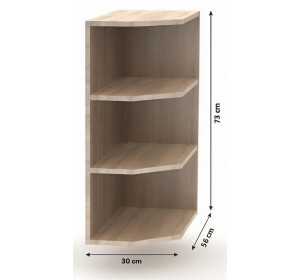 NOVA PLUS NOPL-052-0S dub sonoma, dolné rohové zakončenie v šírke 30 cm