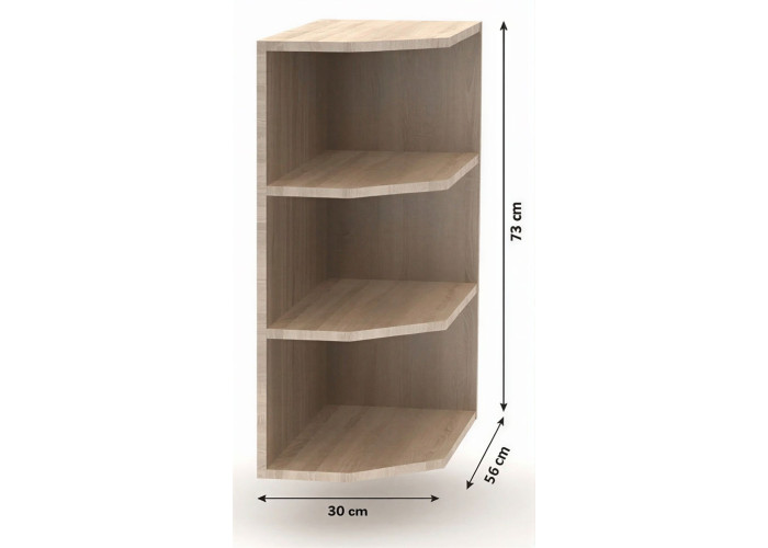 NOVA PLUS NOPL-052-0S dub sonoma, dolné rohové zakončenie v šírke 30 cm NOVA PLUS NOPL-052-0S dub sonoma, dolné rohové zakončenie v šírke 30 cm