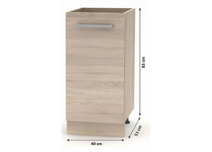 NOVA PLUS NOPL-054-0S dub sonoma, dolná skrinka v šírke 40 cm NOVA PLUS NOPL-054-0S dub sonoma, dolná skrinka v šírke 40 cm