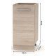 NOVA PLUS NOPL-054-0S dub sonoma, dolná skrinka v šírke 40 cm NOVA PLUS NOPL-054-0S dub sonoma, dolná skrinka v šírke 40 cm