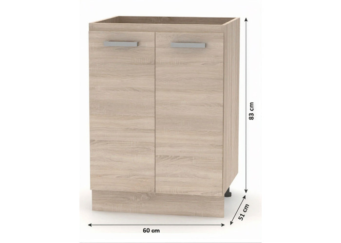 NOVA PLUS NOPL-057-0S dub sonoma, dolná skrinka v šírke 60 cm NOVA PLUS NOPL-057-0S dub sonoma, dolná skrinka v šírke 60 cm