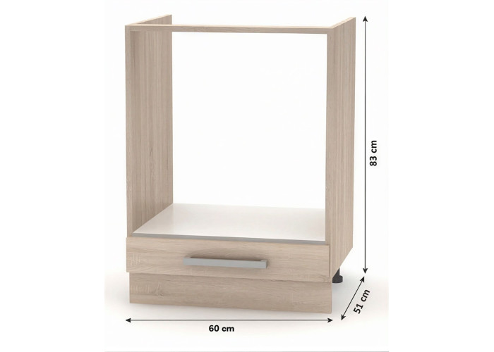 NOVA PLUS NOPL-059-0S dub sonoma, dolná skrinka na vstavaný spotrebič v šírke 60 cm NOVA PLUS NOPL-059-0S dub sonoma, dolná skrinka na vstavaný spotrebič v šírke 60 cm