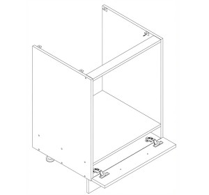 NOVA PLUS NOPL-059-0S dub sonoma, dolná skrinka na vstavaný spotrebič v šírke 60 cm