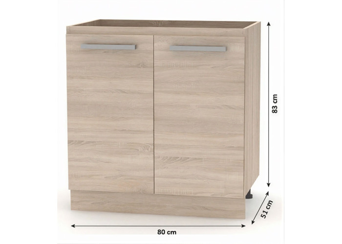 NOVA PLUS NOPL-060-0S dub sonoma, dolná skrinka v šírke 80 cm NOVA PLUS NOPL-060-0S dub sonoma, dolná skrinka v šírke 80 cm