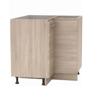 NOVA PLUS NOPL-061-RS dub sonoma, dolná rohová skrinka v šírke 90x90 cm