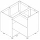NOVA PLUS NOPL-061-RS dub sonoma, dolná rohová skrinka v šírke 90x90 cm NOVA PLUS NOPL-061-RS dub sonoma, dolná rohová skrinka v šírke 90x90 cm