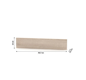NOVA PLUS NOPL-062-00 dub sonoma, koncový sokel na nízke skrinky v dĺžke 44,7 cm