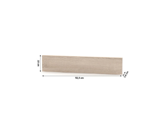 NOVA PLUS NOPL-062-01 dub sonoma, koncový sokel na vysoké skrinky v dĺžke 52,3 cm NOVA PLUS NOPL-062-01 dub sonoma, koncový sokel na vysoké skrinky v dĺžke 52,3 cm
