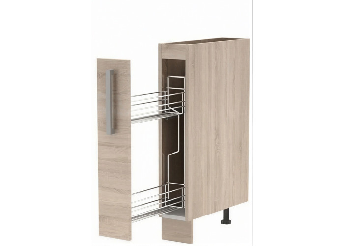 NOVA PLUS NOPL-066-VK dub sonoma, dolná skrinka s výsuvným košom v šírke 15 cm NOVA PLUS NOPL-066-VK dub sonoma, dolná skrinka s výsuvným košom v šírke 15 cm